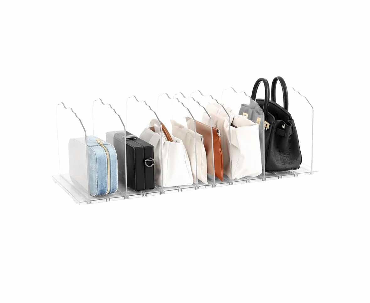 511219342_1830588870845634_5675784925806805900_n 12-Adjustable Handbag Storage Organiser Shelf Dividers RRP £252 - Image 1